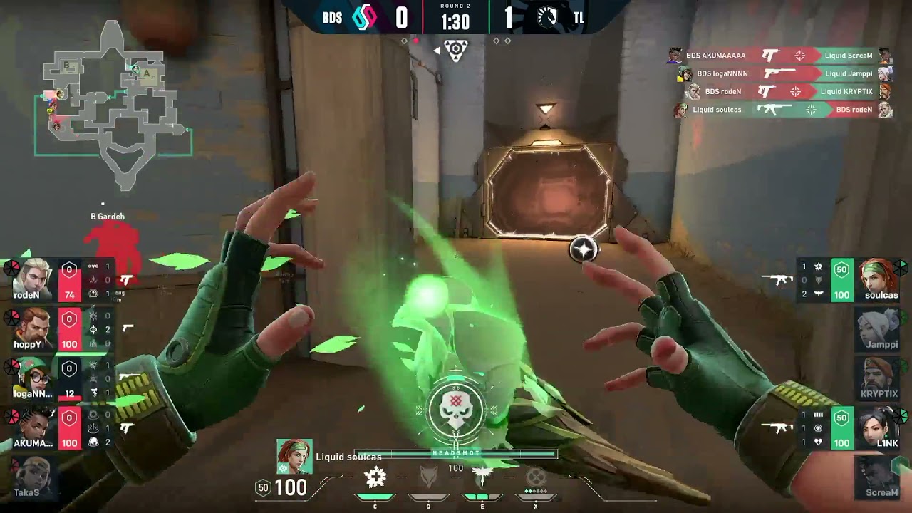 Liquid Soulcas gets FOUR KILLS with a fake flash (VCT EU)