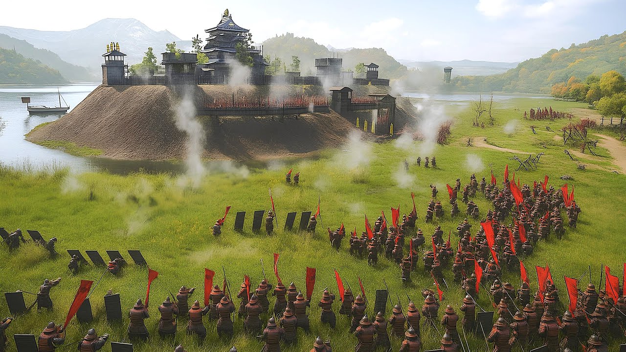 1000 Oda Samurai vs 1000 Takeda Samurai in the Fortress | Mount & Blade 2 Bannerlord