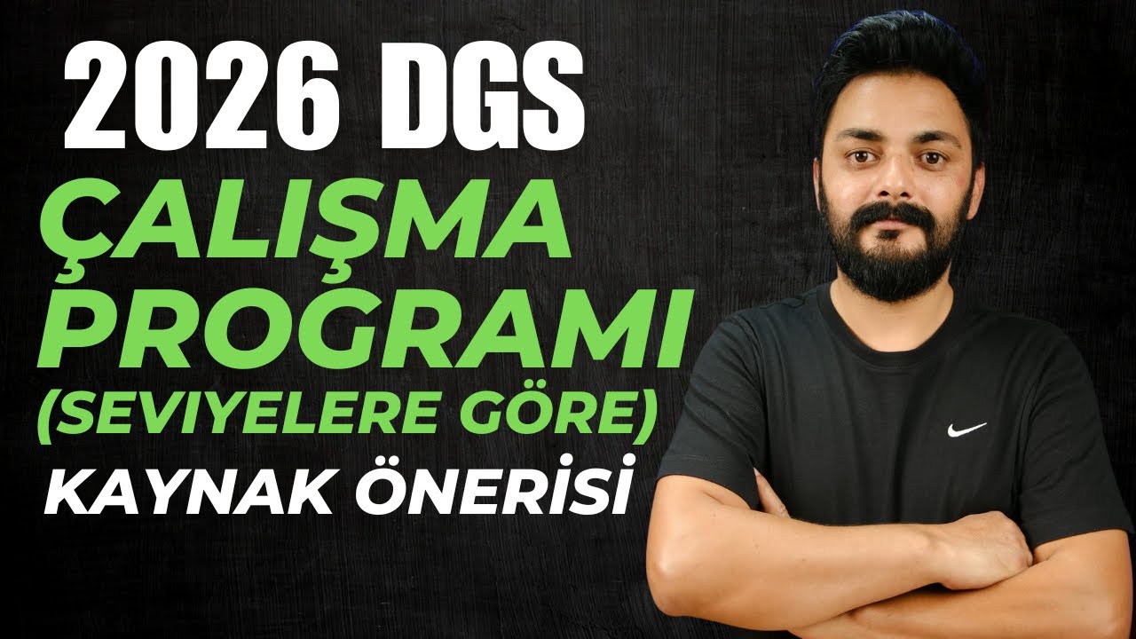 2026 DGS DERS ÇALIŞMA PROGRAMI KAYNAK ÖNERİLERİ 📹💯🧮