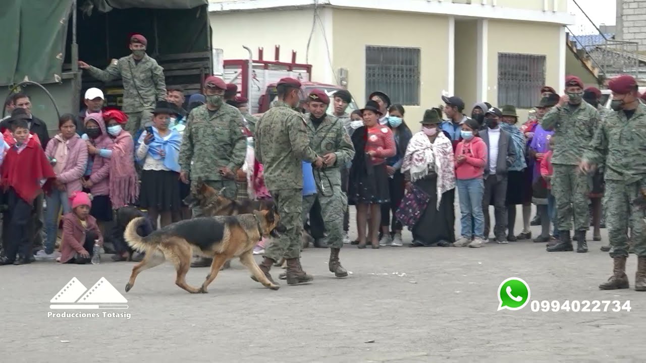 Presentación de canes amaestrados - Cochapamba Cotopaxi 2021