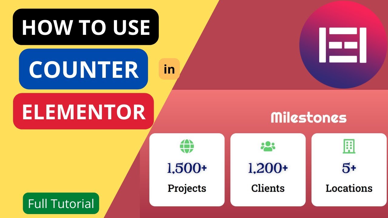 Как использовать виджет счётчика Elementor | Номер счётчика Elementor