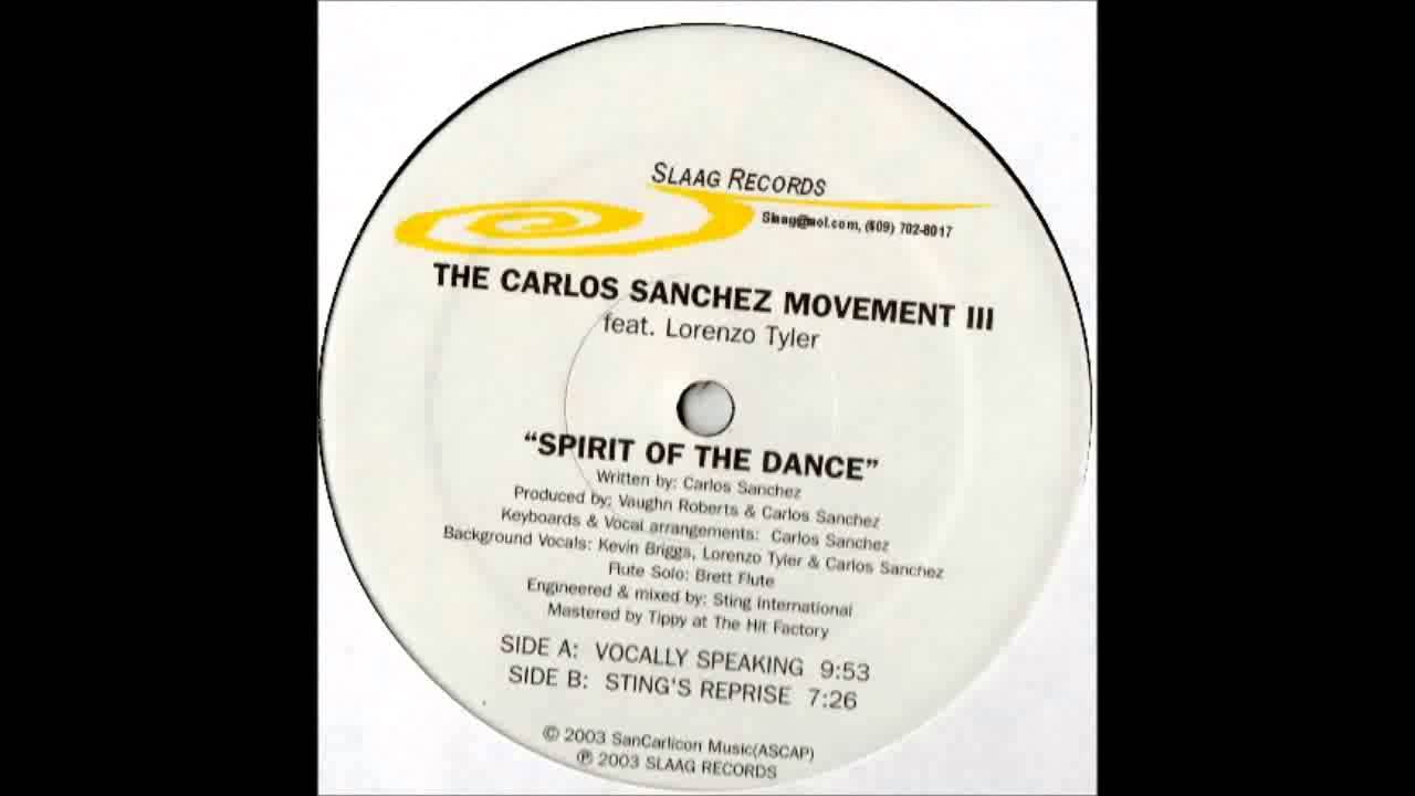 (2003) The Carlos Sanchez Movement III feat. L. Tyler - Spirit Of The Dance [Vocally Speaking Mix]