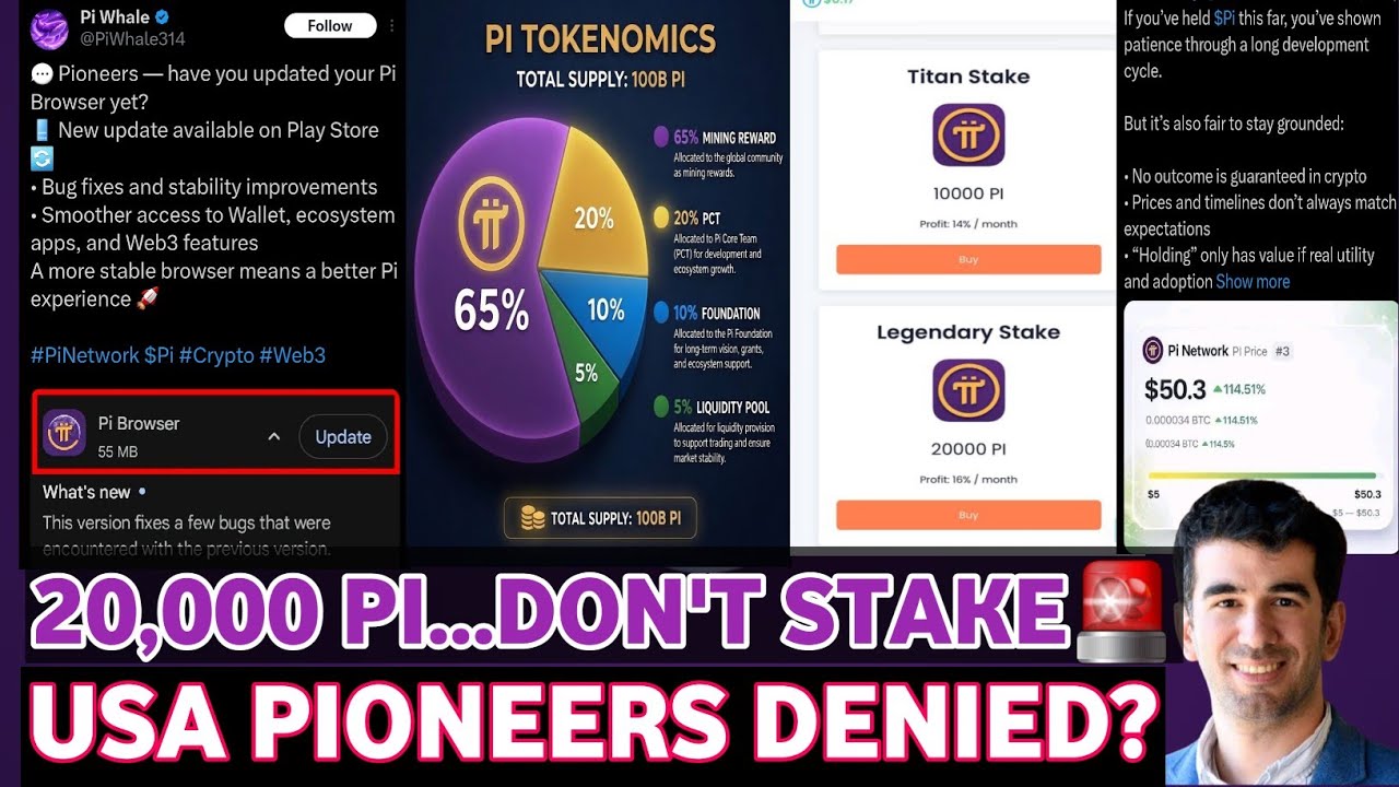 Pi Network New Update: pi Browser Update, Tokenomics, Scam Warning & the US Access Problem