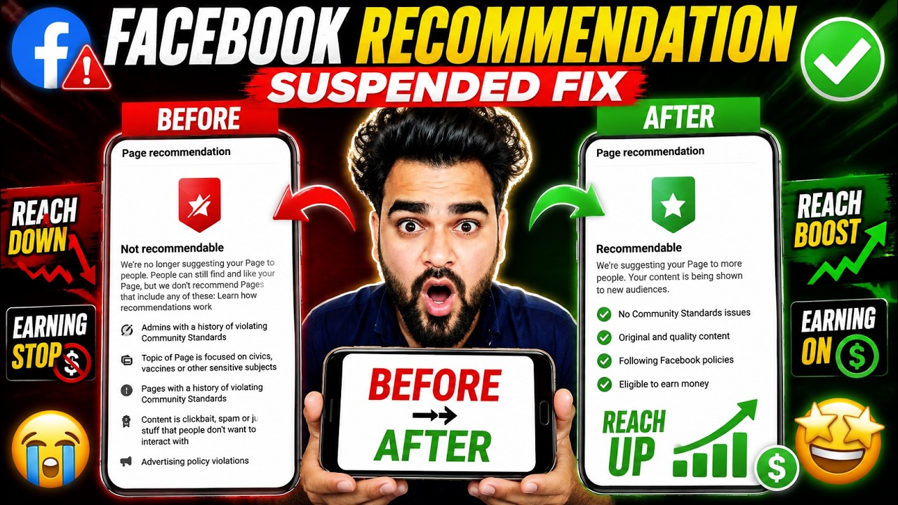 🚨 Facebook Recommendation Suspended? 100% Fix Guide (2026) 😱 | Facebook Recommendation Suspended