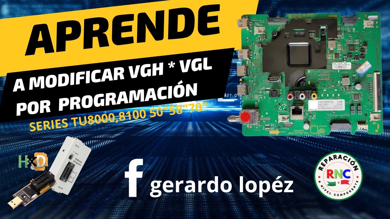 MODIFICACIÓN VGH*VGL SERIES XXTU8000 POR SOFTWARE