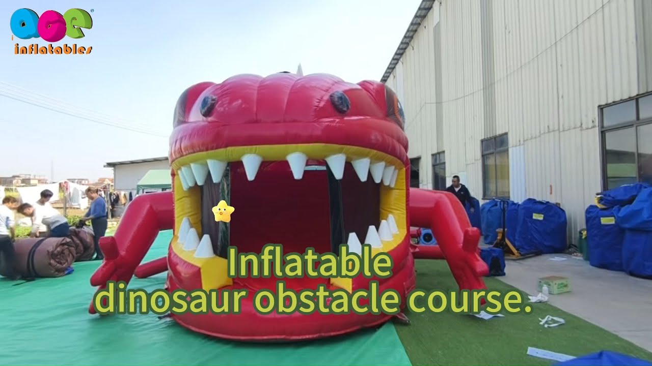Inflatable Dinosaur Obstacle Course is here!