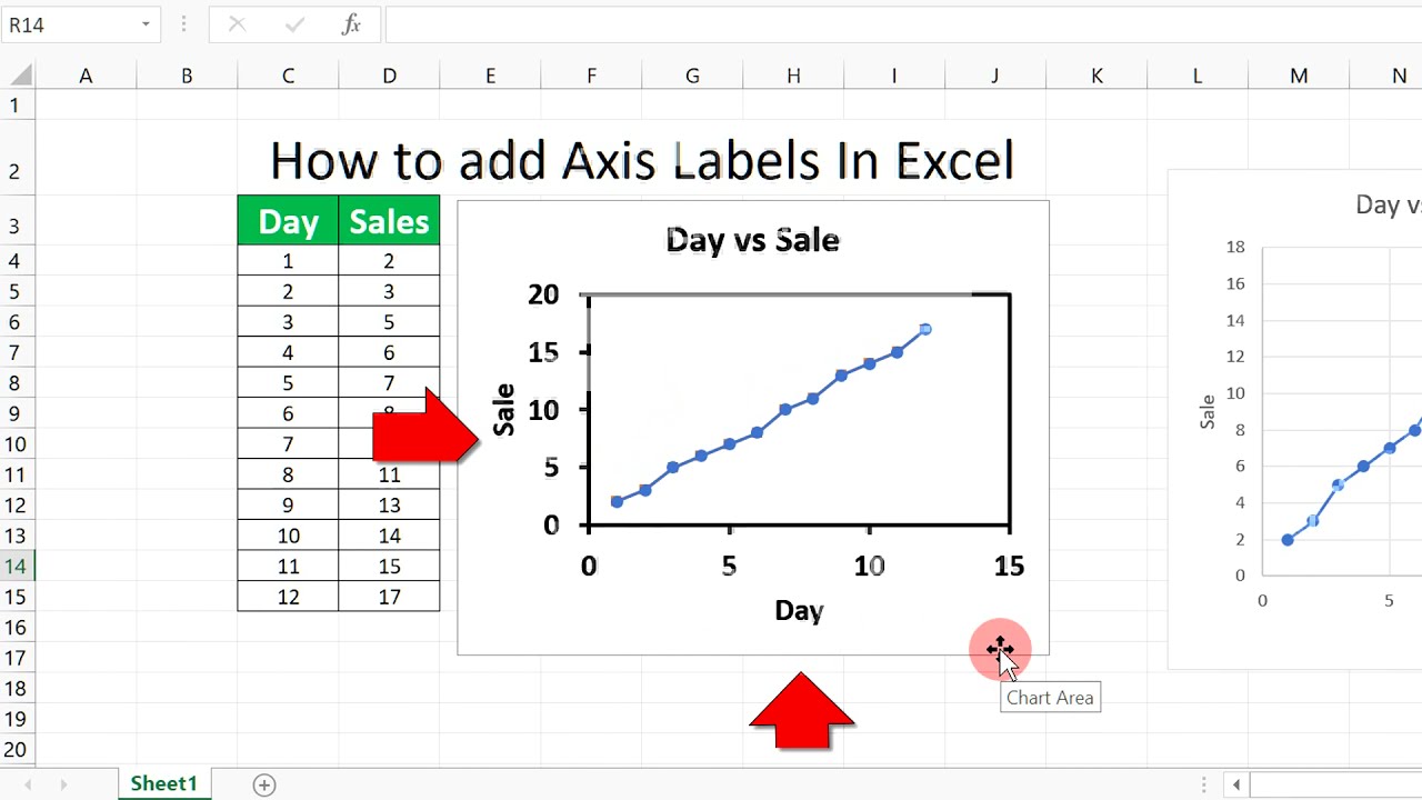 How to add Axis Labels In Excel - [ X- and Y- Axis ]