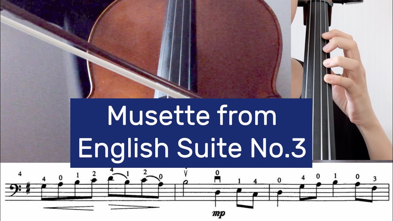 7. Musette from English Suite No.3 - Suzuki Cello Book 2 Tutorial by Cello Studio