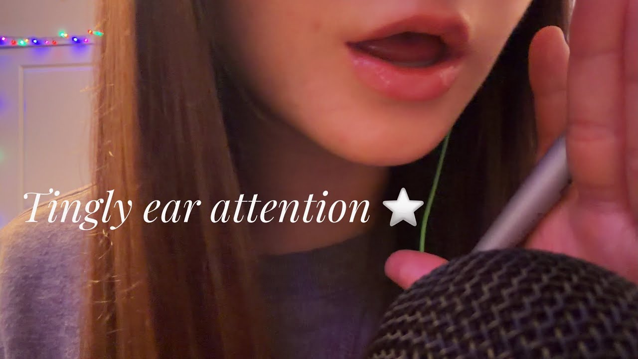 ASMR Deep In Your Ears 🌙 Mouth Sounds, Inaudible Whispers & Mic Brushing