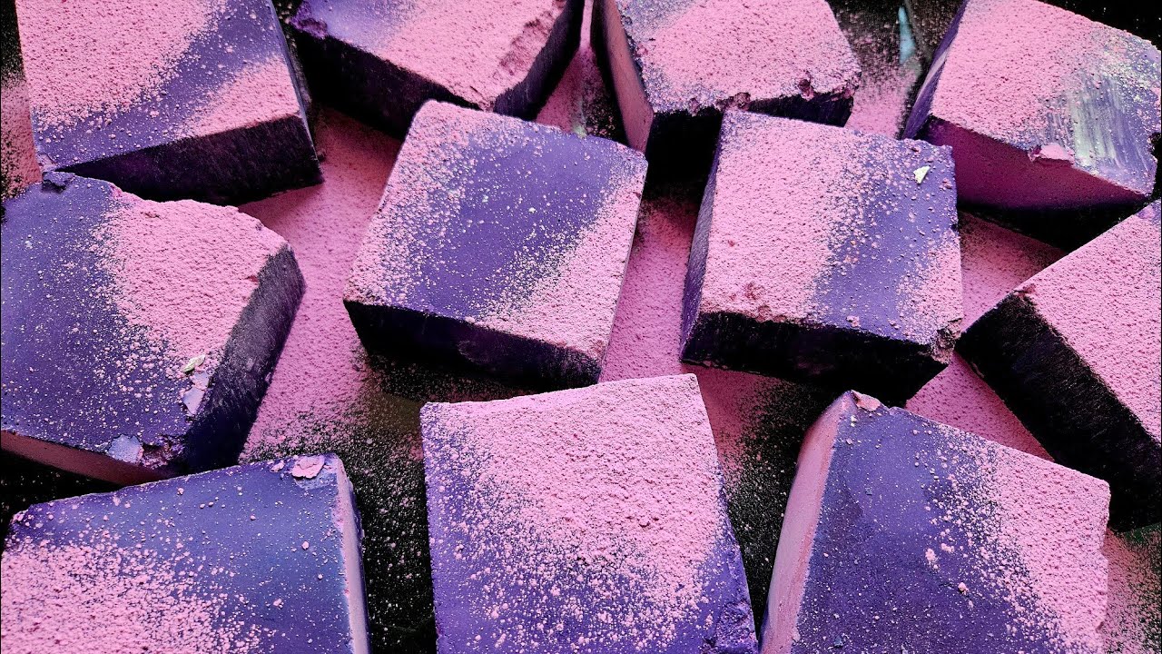 Soft Powdery Chalk ASMR | Colored & Plain Crush Sounds 💜🤍