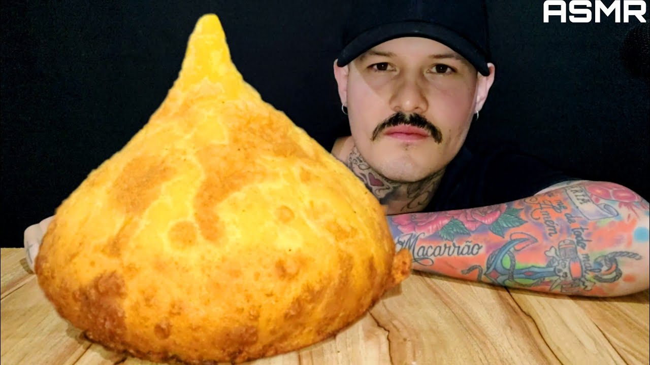 #118 ASMR | COXINHA GIGANTE DE FRANGO COM CATUPIRY (MUKBANG BRASIL) SONS DE MASTIGAÇÃO.