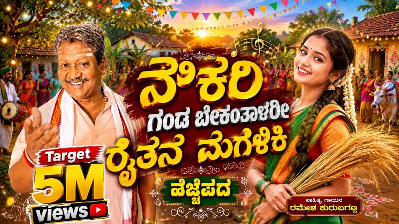 ನೌಕರಿಗಂಡ ಬೇಕಂತಾಳರೀ ರೈತನ ಮಗಳಿಕೀ॥Noukari Ganda Bekantalri Raitana|Moharam Hejjepada|Ramesh Kurubagatti