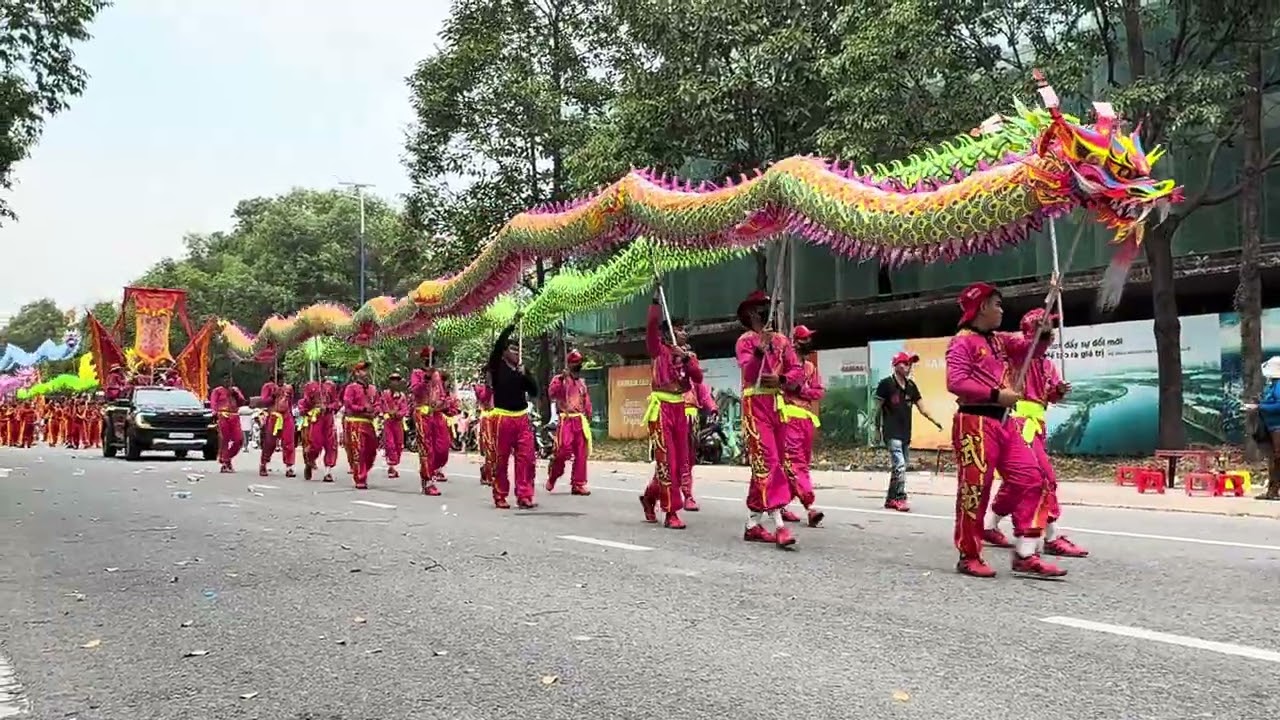 Quá trình rước cộ bà Thiên Hậu Thánh Mẫu mùng 9 tết Bính Ngọ 2026 tại TP Mới Bình Dương