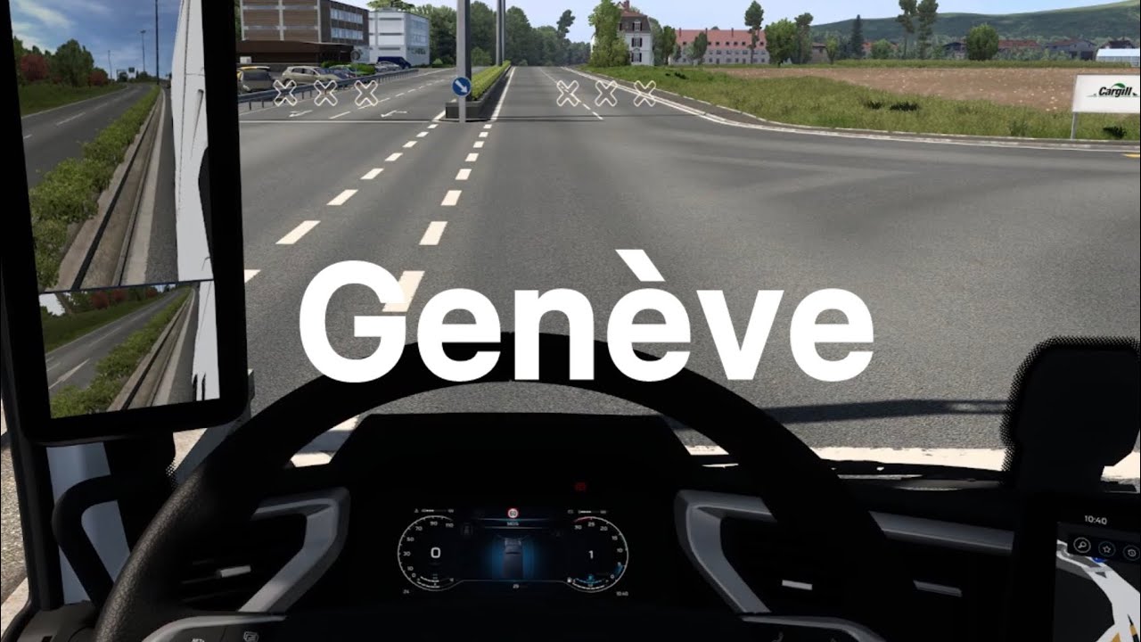 Kör igenom städer i ETS2. Geneve, Iveco S-Way