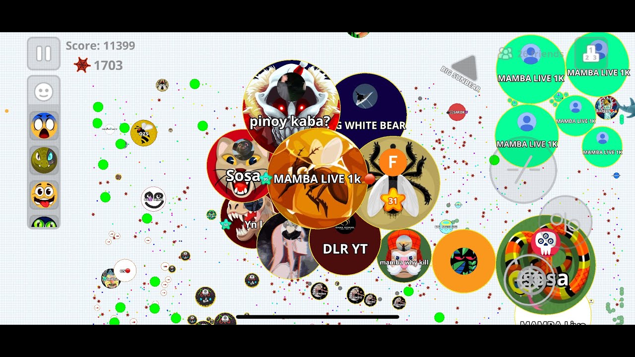 Agar.io live | all regions join and play  | #agariolive #agariomobilelive #agario