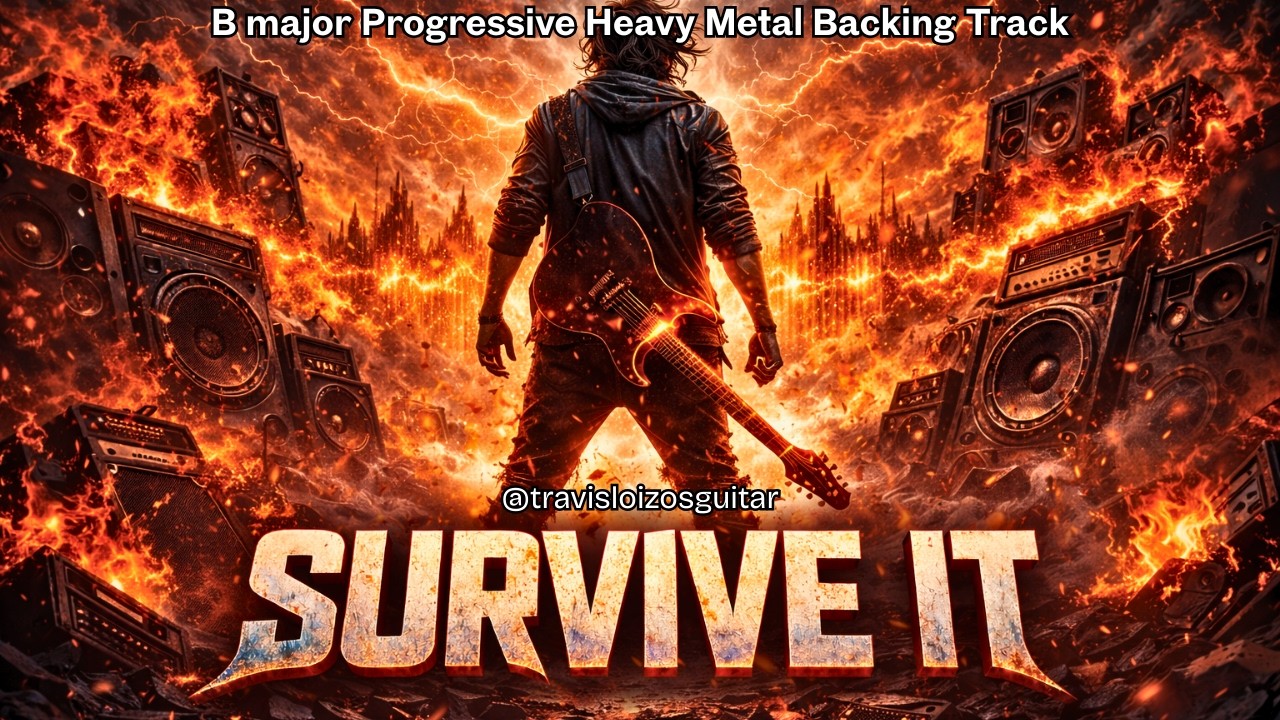 Progressive Metal Backing Track in B Major | 120 BPM | Fast Solo Practice