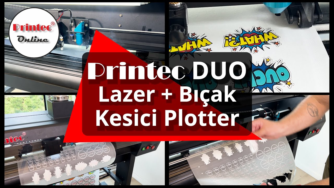 Printec Duo Lazer + Bıçak Kesici Plotter Cihazı Tanıtım Videosu