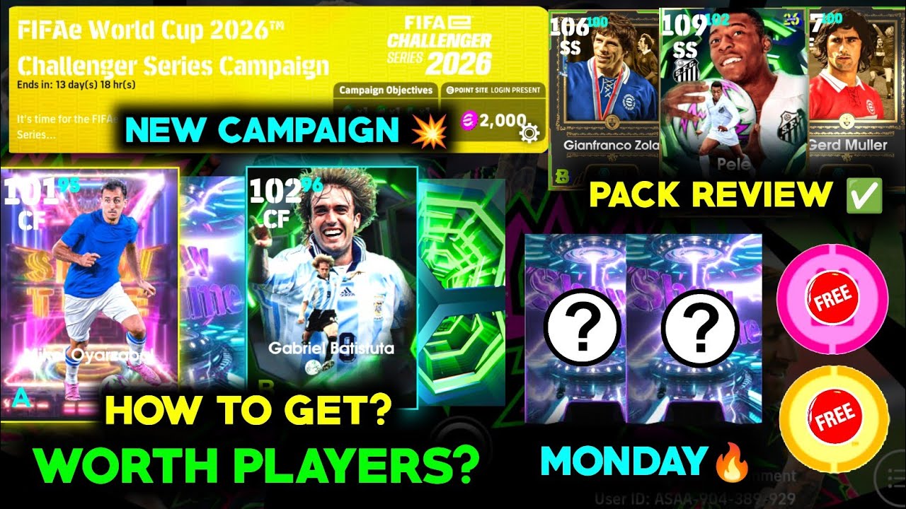 Sure epic & Showtime 💥 | Free coins🔥 | 109 rated pele & New Legends ✅ | Monday pack✅ | Efootball