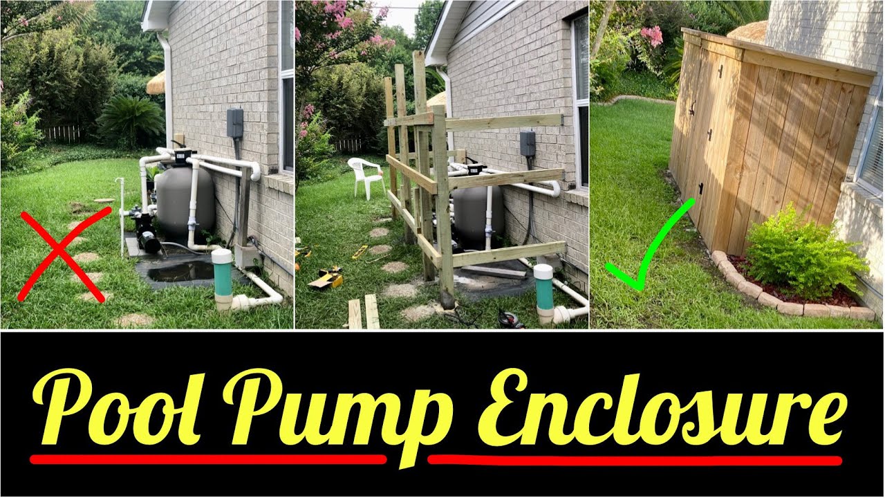 ✅Pool Pump Enclosure Idea | Before and After Pool Equipment Enclosure Setup | HD Overview