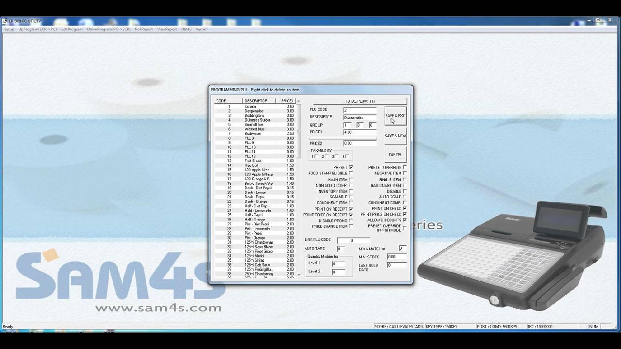 Sam4S Cash Register Software