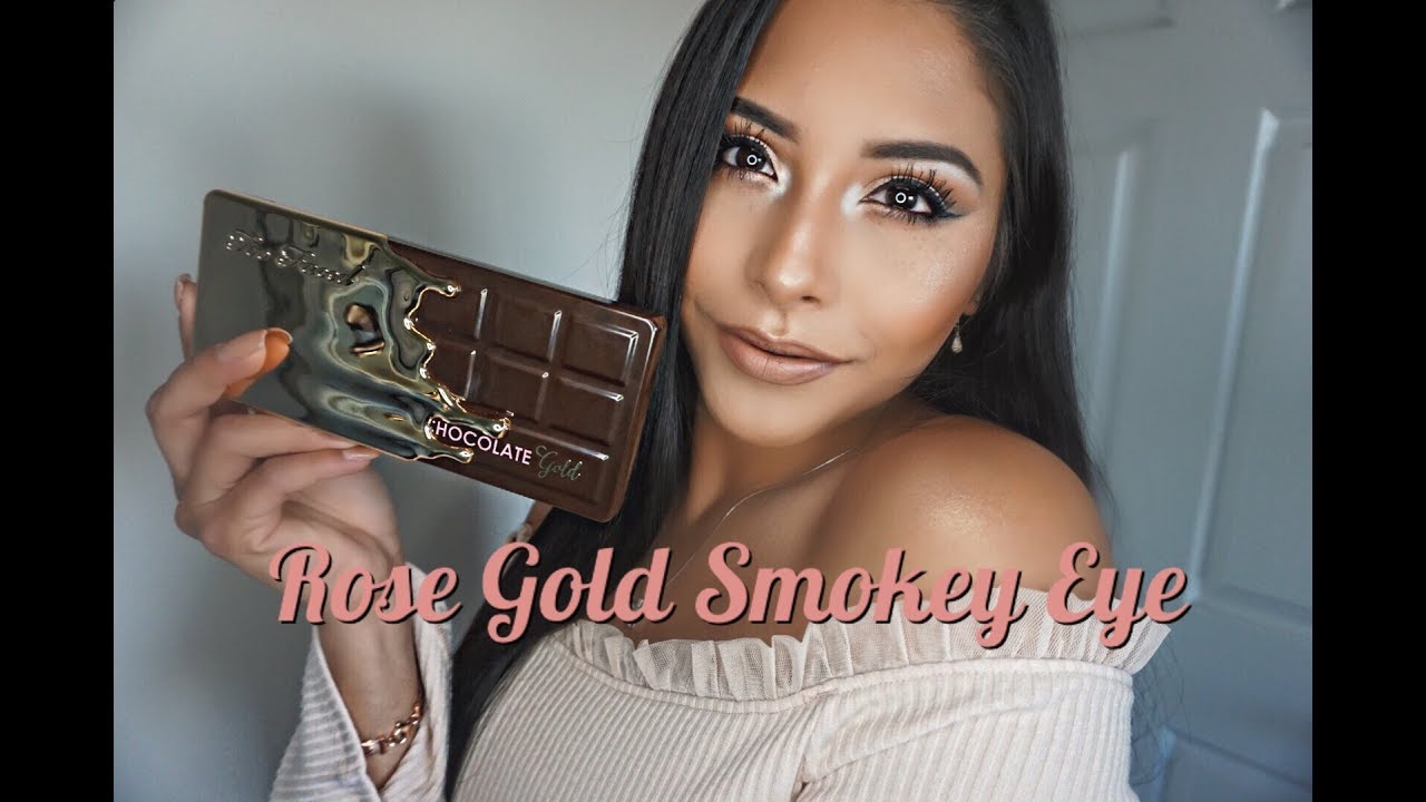 Rose Gold Smokey Eye- Too Faced Chocolate Gold Palette| Sandra Cuevas