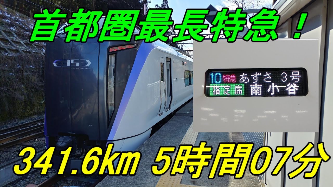 特急あずさ3号「千葉」始発「南小谷」行きの旅（前編）