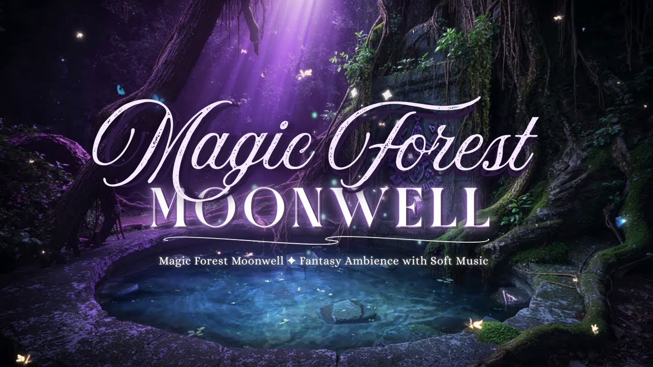 Magic Forest Moonwell at Night 🌙 Ethereal Fantasy Ambience (No Mid-Roll Ads)