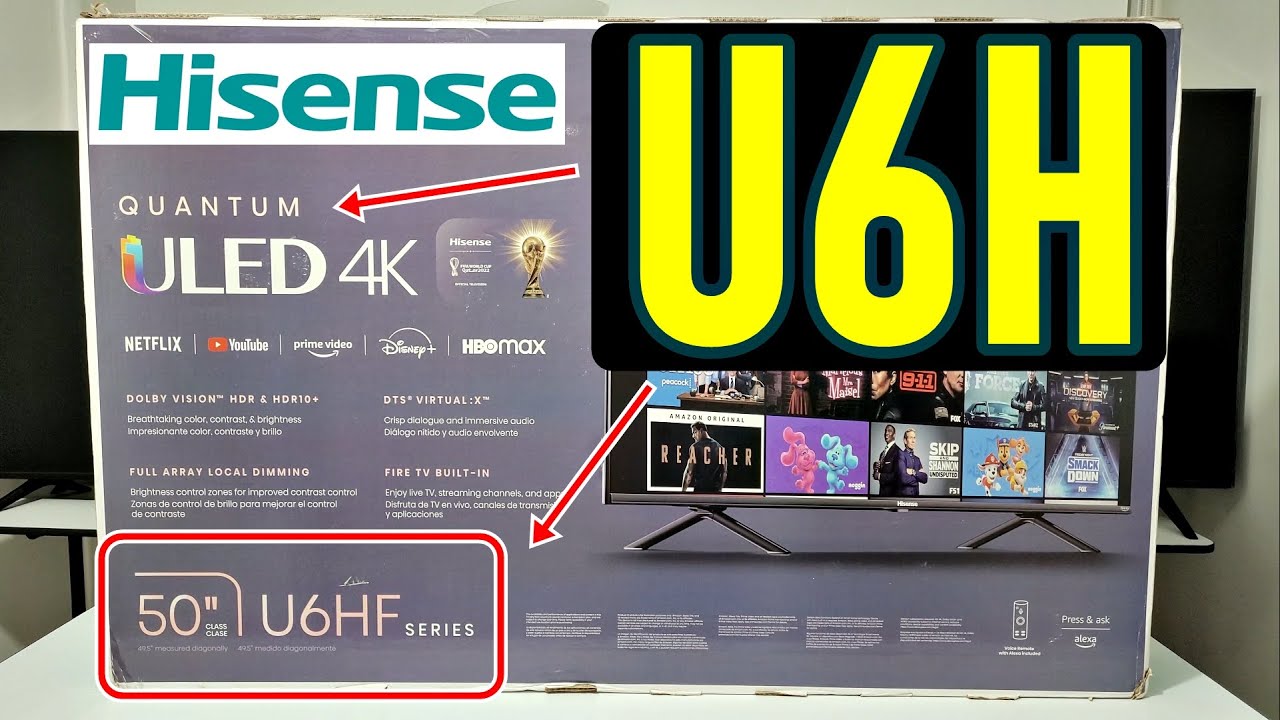HISENSE U6H (U6HF) Fire tv: РАСПАКОВКА И ПОЛНЫЙ ОБЗОР / VRR FREESYNC И DOLBY VISION