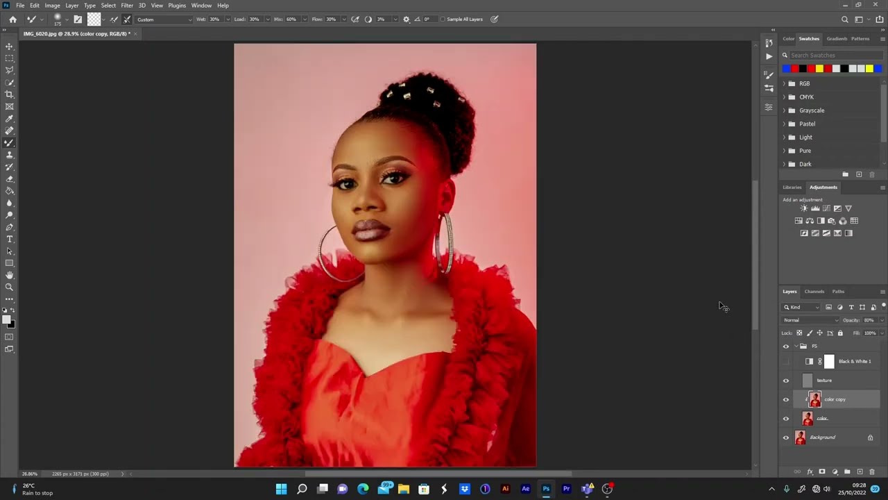 HOW I DO FREQUENCY SEPARATION with PHOTOSHOP 2022 || Adobe Photoshop, Learn Photoshop