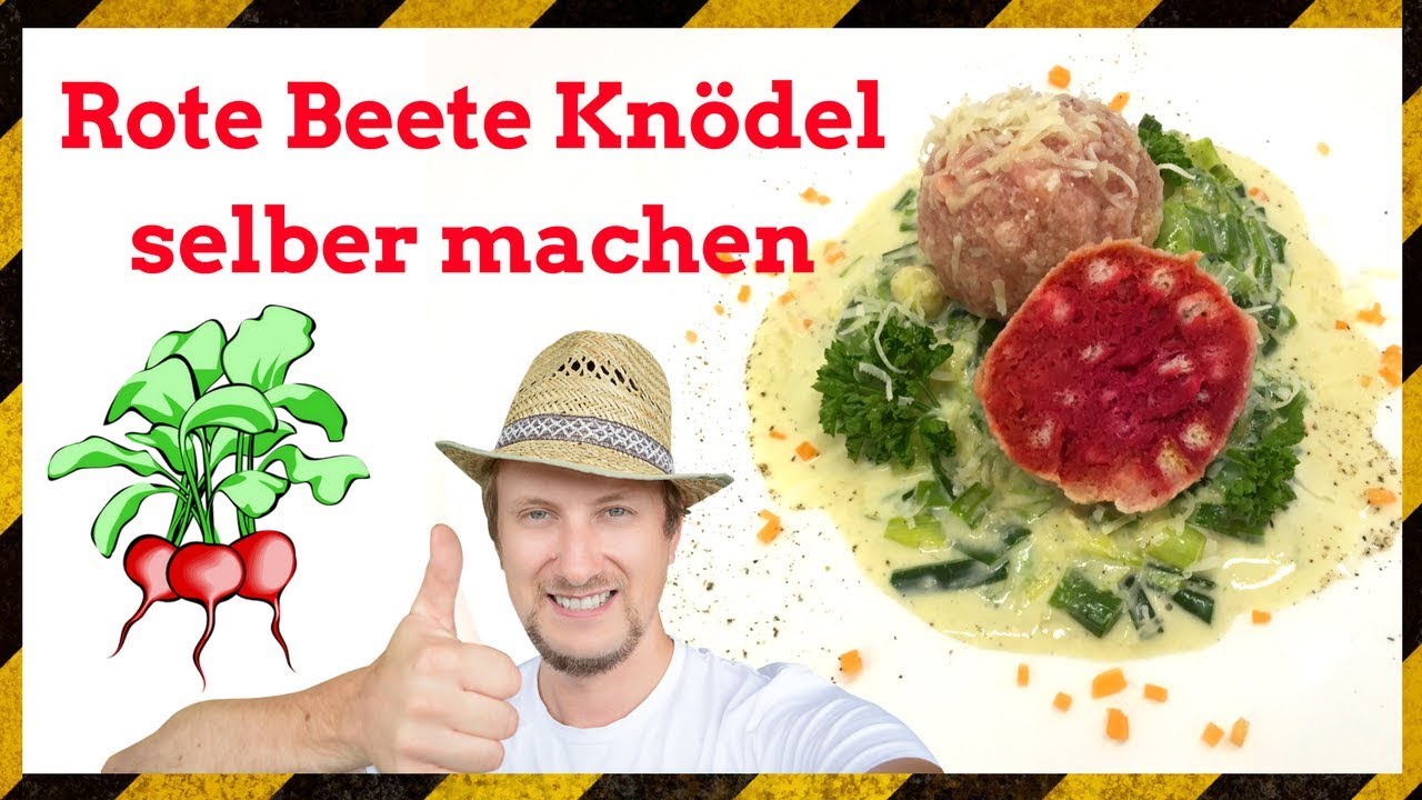 Rote Beete Knödel mit frischer Lauchsauce 👍 Balkongarten Rezept