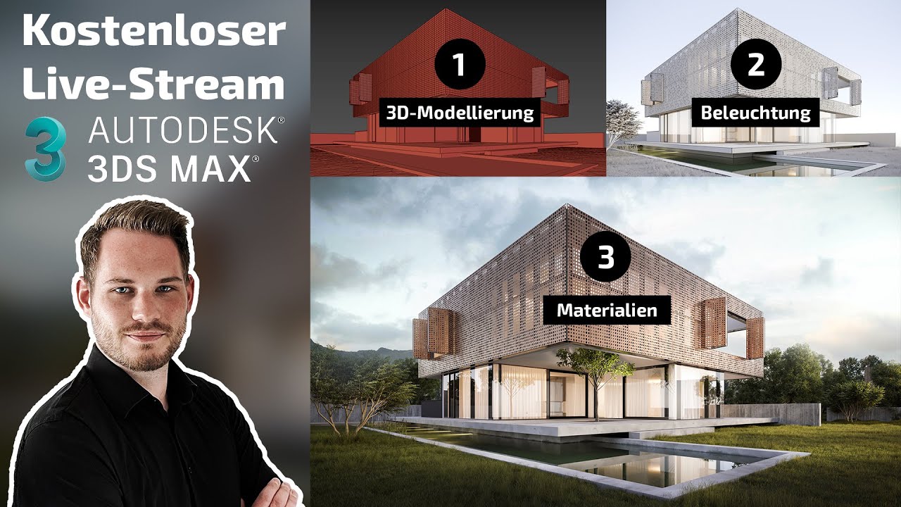 3ds Max + Corona Renderer – Exterieur Architektur Visualisierung (von Grund auf)