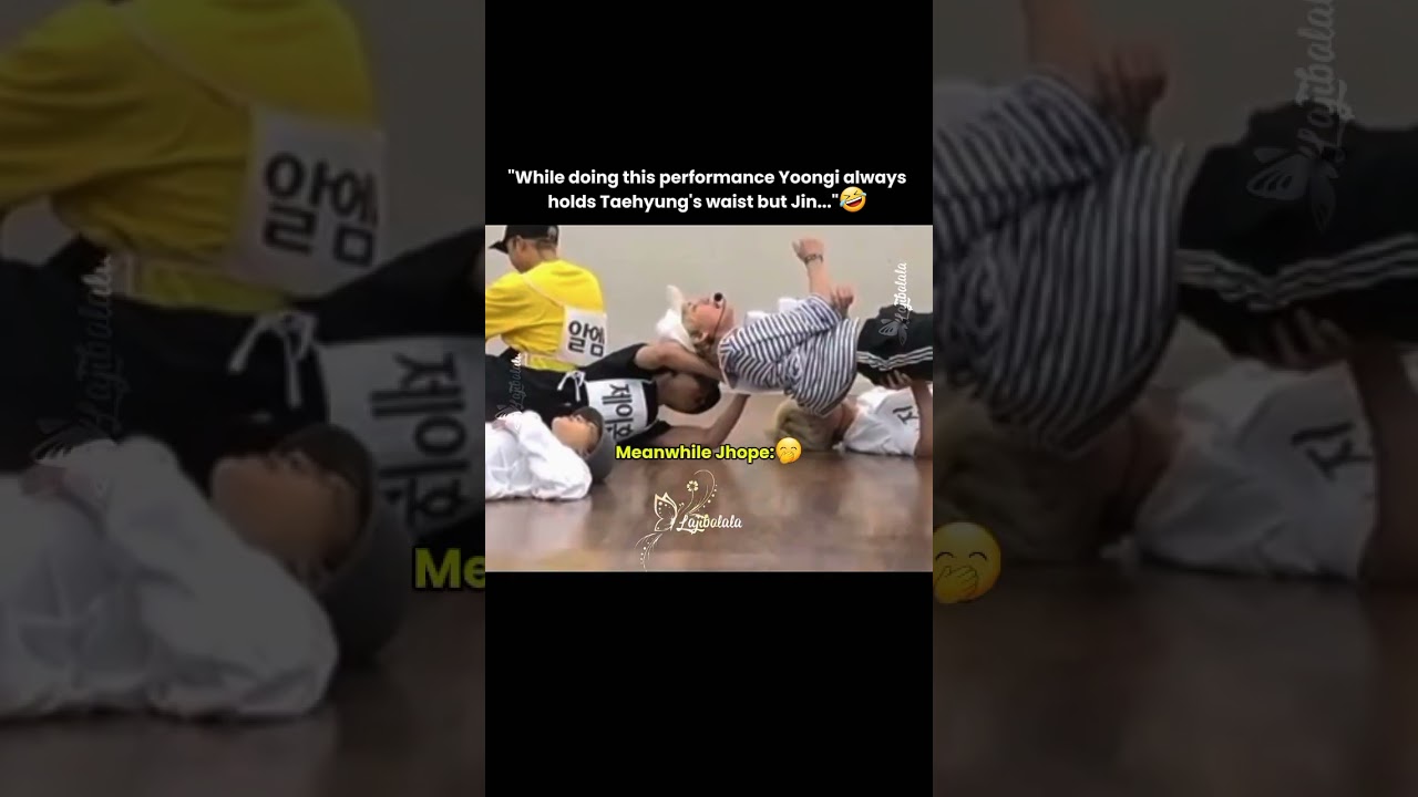 Jin is very professional😅 He touched Taehyung's talalalala🤭🤣 #btsshorts #jin #tae #lajibolala
