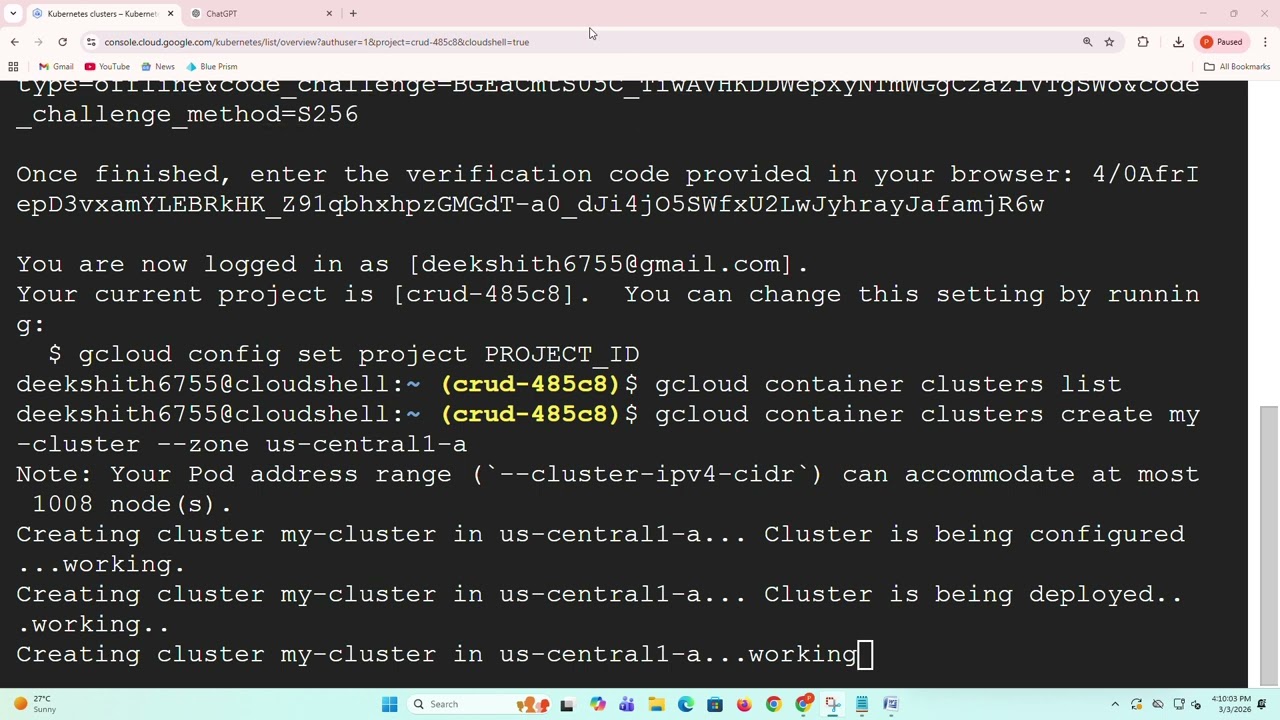 Week 9  Create deployment resource using Kubernetes.