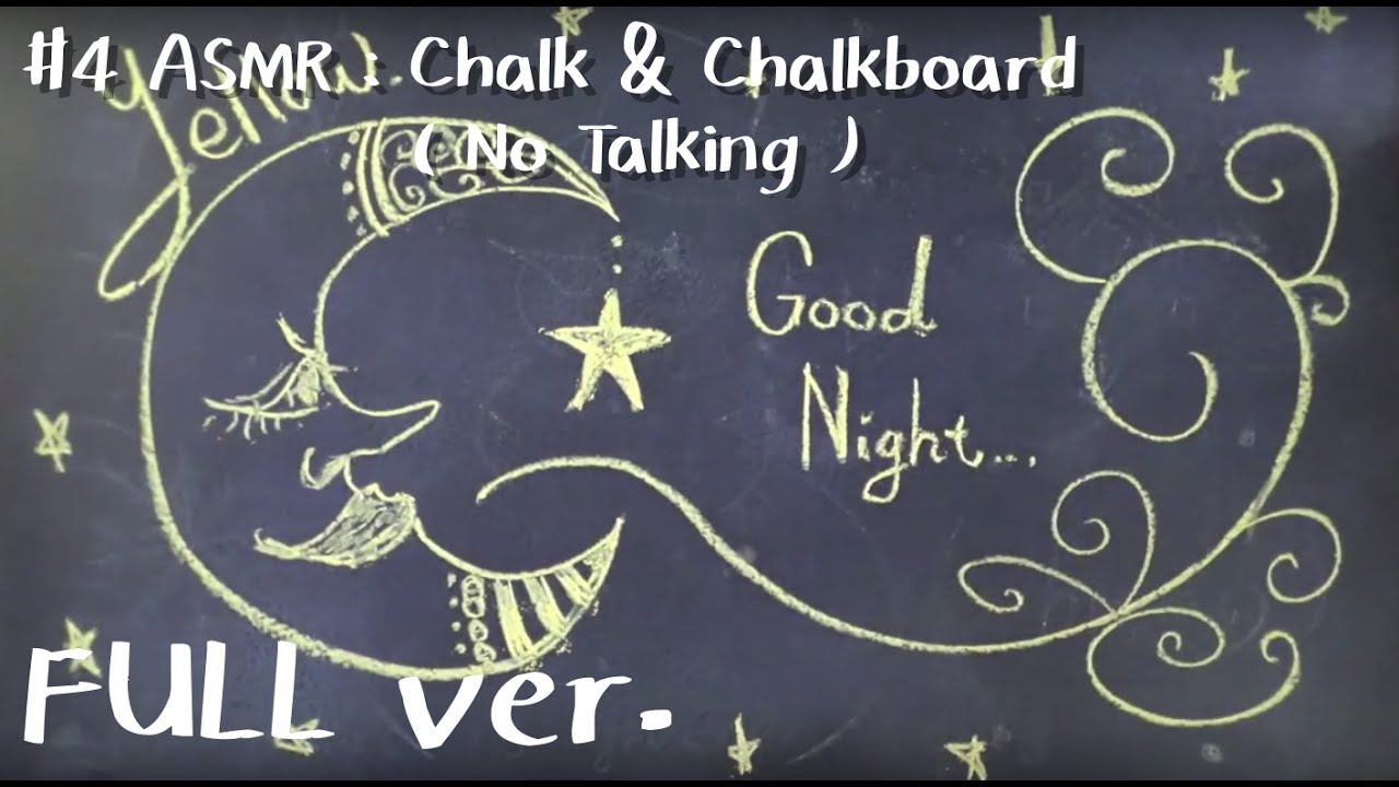 #4 ASMR : Chalk & Chalkboard ( No Talking ) -FULL ver.-
