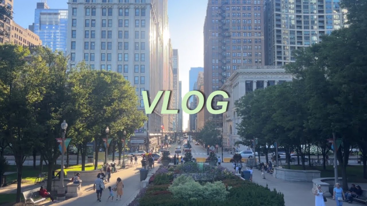 VLOG | 시카고 여행 브이로그(1)🌆, 리버워크 구경, 필즈커피☕️, 밀레니엄 파크🍀, 암트랙