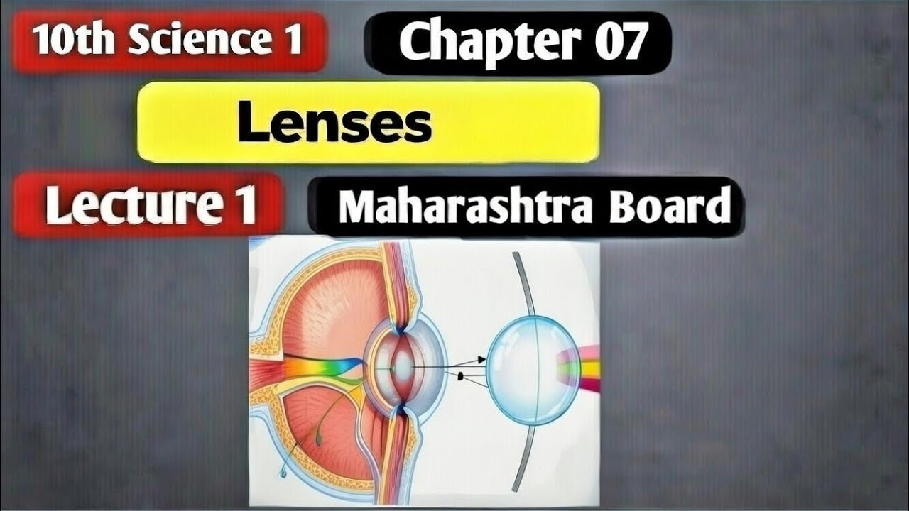 Class 10th Science 1 |Chapter 07|  Lenses | Lecture 1  |maharashtra board | 