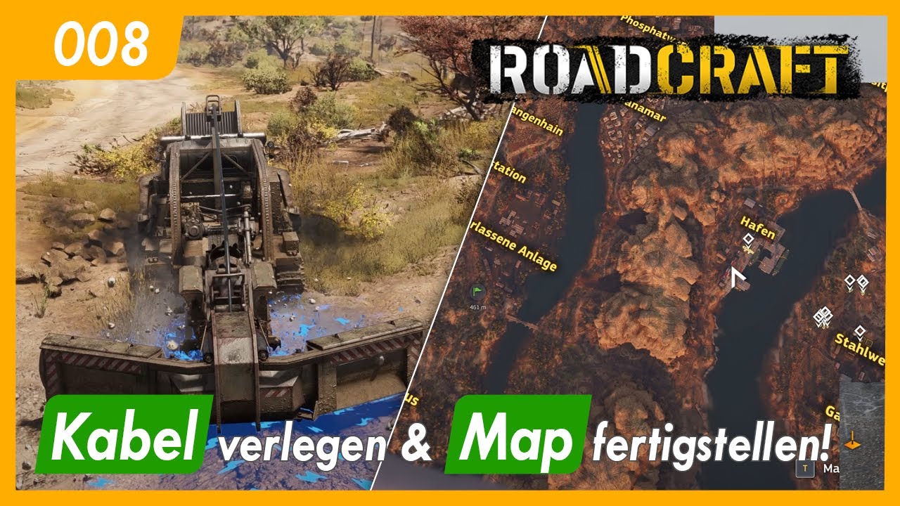 Roadcraft | 008 | Kabel verlegen & Map fertigstellen! | Let's Play | Gameplay | German | Deutsch