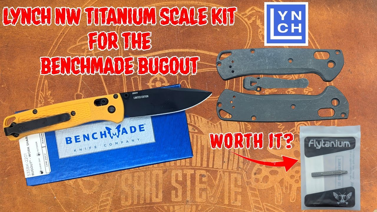 Lynch NW Titanium Scale Kit For The Benchmade Bugout