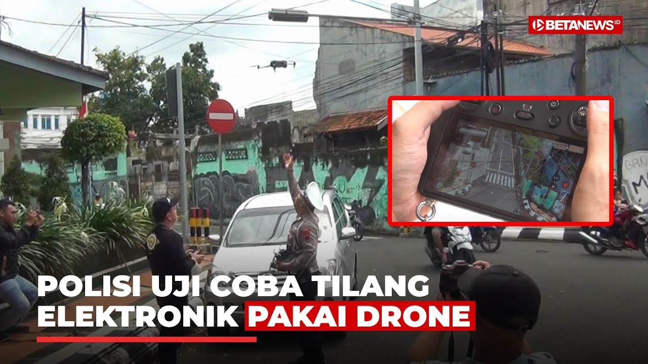 Polda Jateng Uji Coba Tilang Elektronik Gunakan Drone