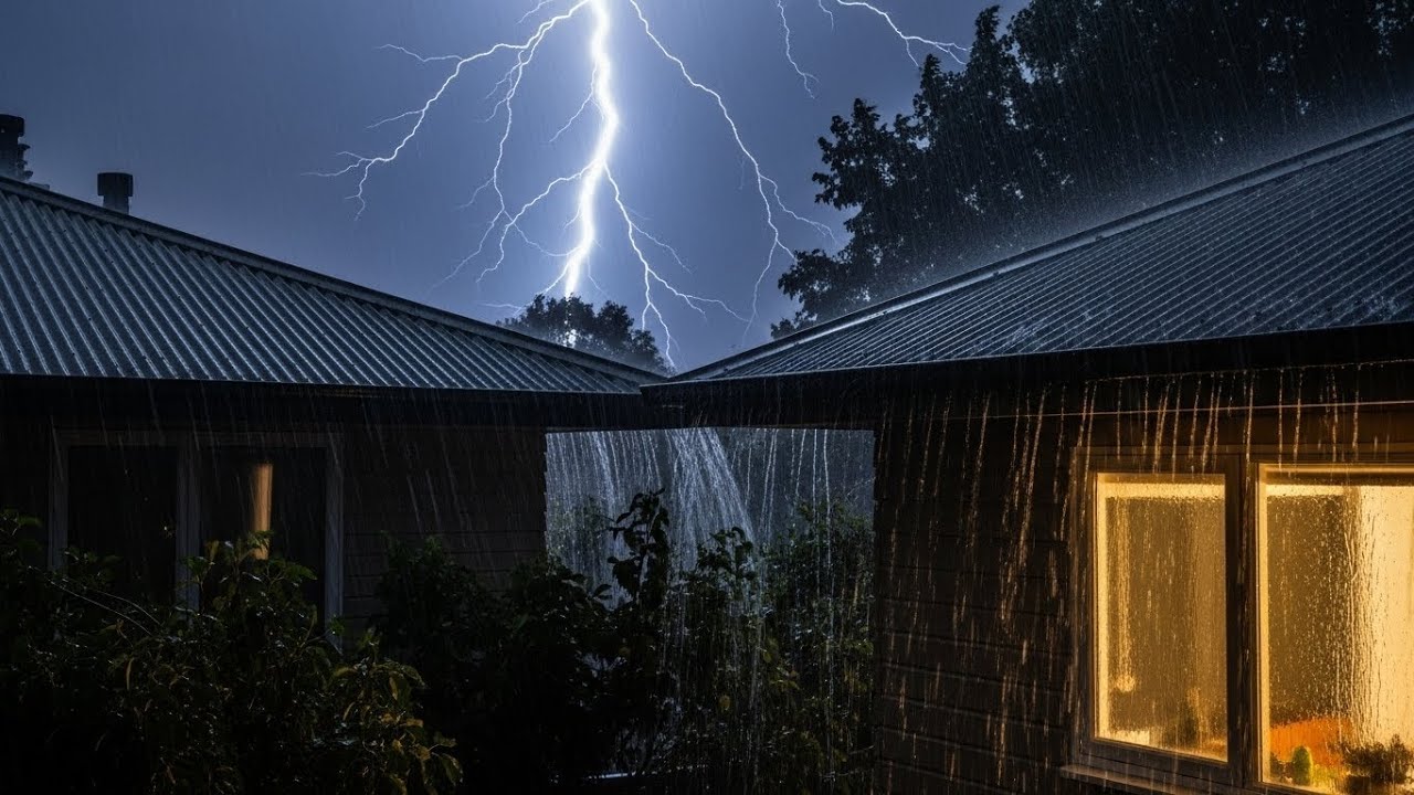 Heavy Rain & Thunder Sounds for Fast Sleep, Rest & Night Relaxation #10