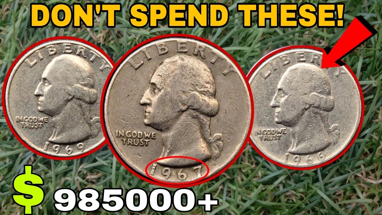 Top 3 Washington Quarters Worth a Fortune 💰 Rare 1966, 1967 and 1969 Coins That Could Make You Rich!