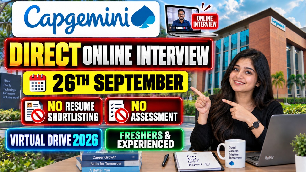 🔥 Capgemini Hiring 2026 | Virtual Drive | Freshers & Graduates