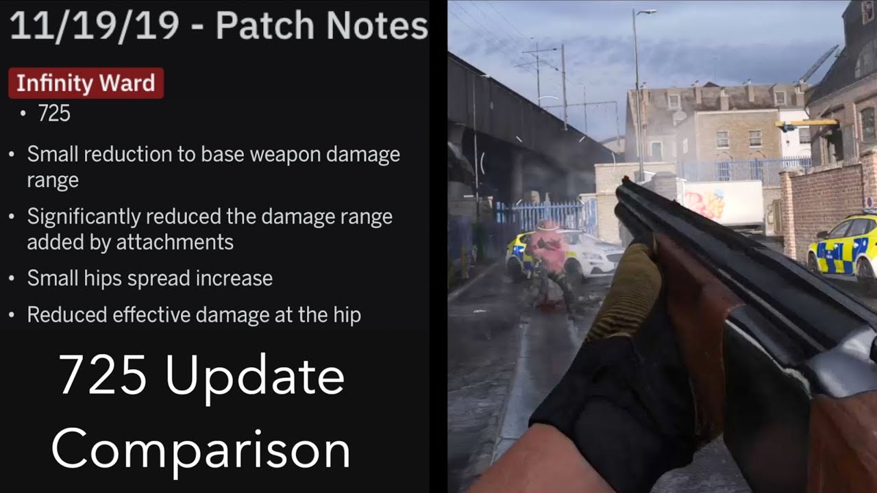 Modern Warfare - 725 Update 1.09 Nerf Comparison