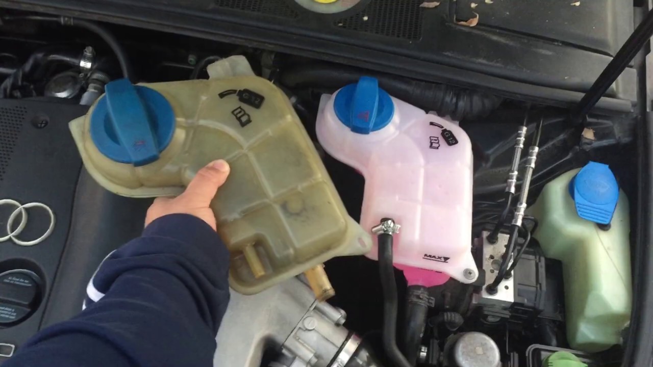 Replacing: Coolant Expansion Tank Reservoir + Coolant Flush (Audi B6 A4 1.8t Quattro)