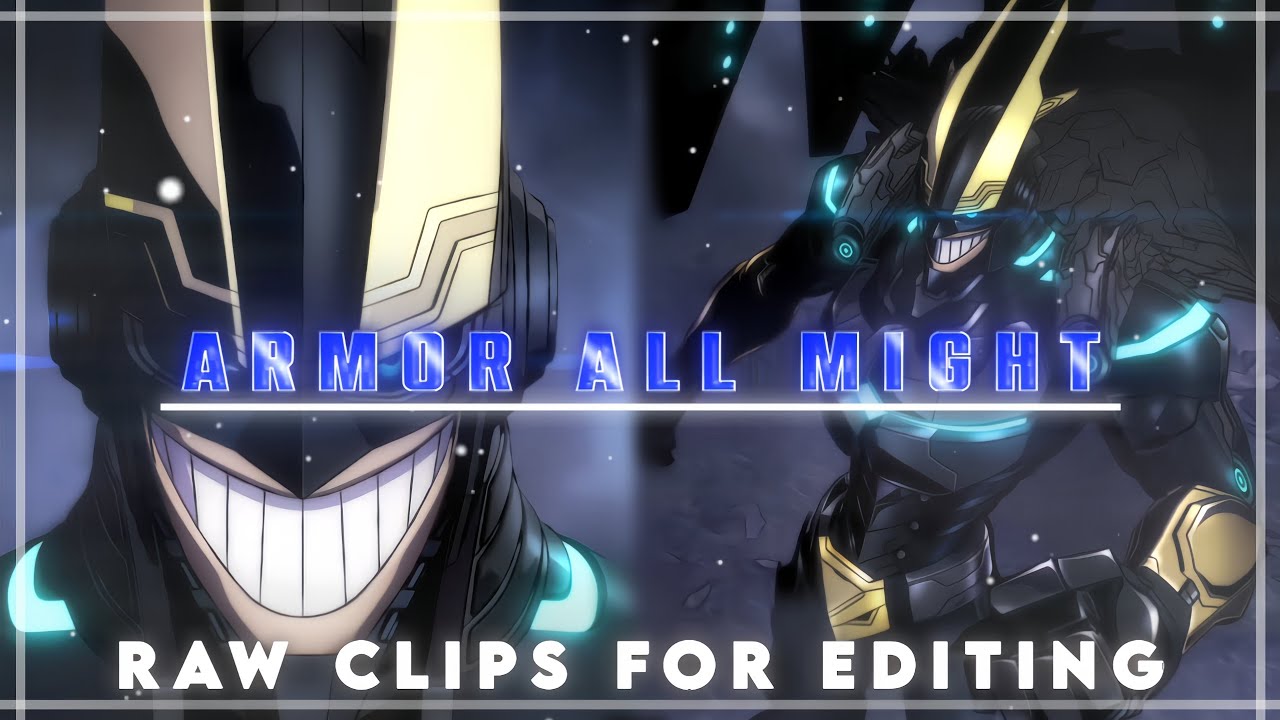 Armored All Might Raw Clips | 4K | Clips For Editing  | My Hero Academia Season 7 Episode 19 And 21