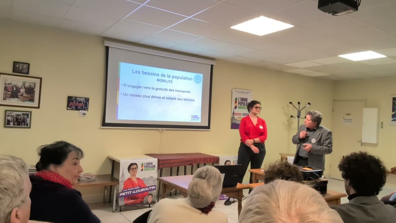 Présentation du programme de l'Union populaire Angoulême