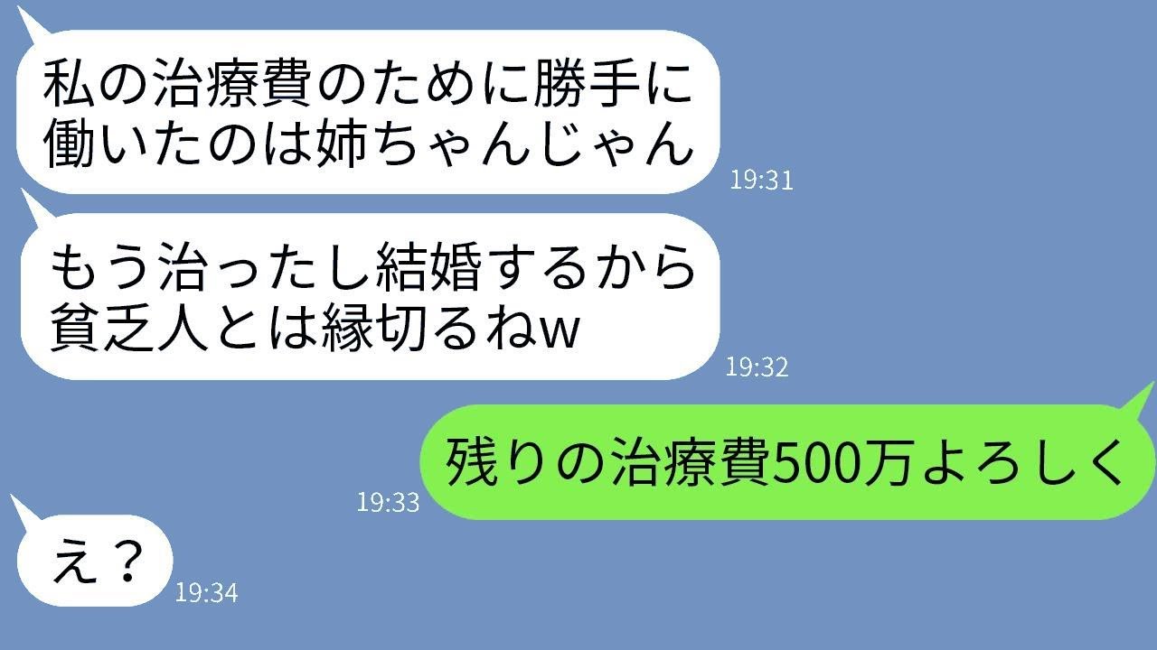 難病に苦しむ妹のために中卒で清掃員として働いていた私に、完治した妹から絶縁を告げられ「結婚式には来ないでw」と言われた。その要求に応じて行動した後、ある事実を知らせた時の彼女の反応が面白かったwww。