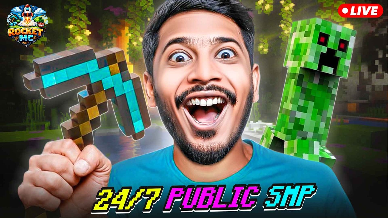 🔴24/7 Minecraft PUBLIC SMP LIVE (DAY04) || JAVA +BEDROCK/PE || #minecraft #minecraftsmp #smp