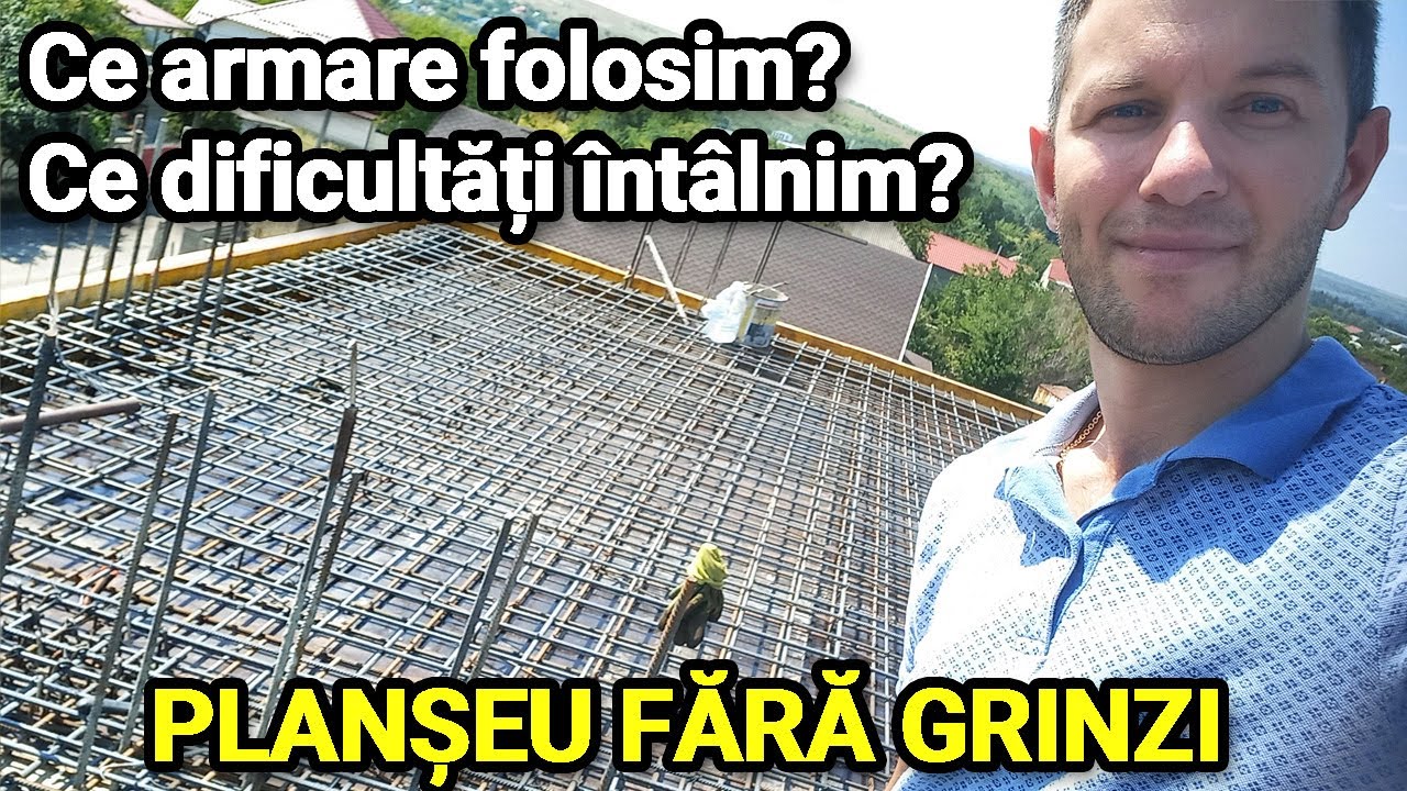 Armarea unui planseu fara grinzi - exemplu din santier