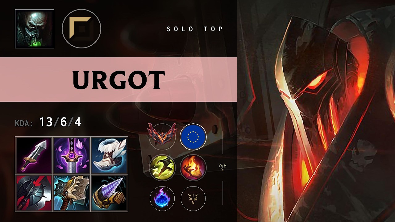Urgot Top vs Jayce (KHK Venour) - EUW Grandmaster Patch 26.15
